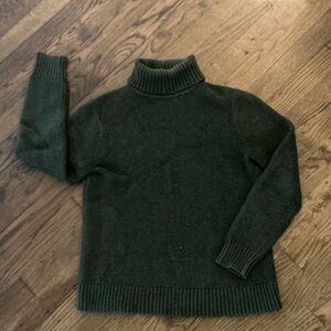 J. Crew Dark Green Turtleneck Sweater
